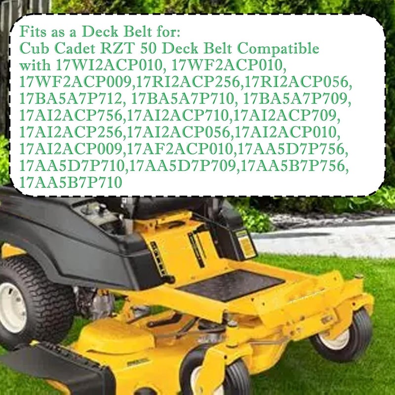 IKSI 954-04044A Mower Deck Belt/Aramid Cord / 134" L x 0.49" W/for Cub Cadet RZT 50 Z Force S 48 Troy Bilt Mustang XP 50 White Outdoor ZT50 MTD 754-04044 754-04044A 954-04044 - Image 4